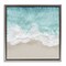 Stupell Industries Sea Foam on Sandy Beach Framed Floater Canvas Wall Art